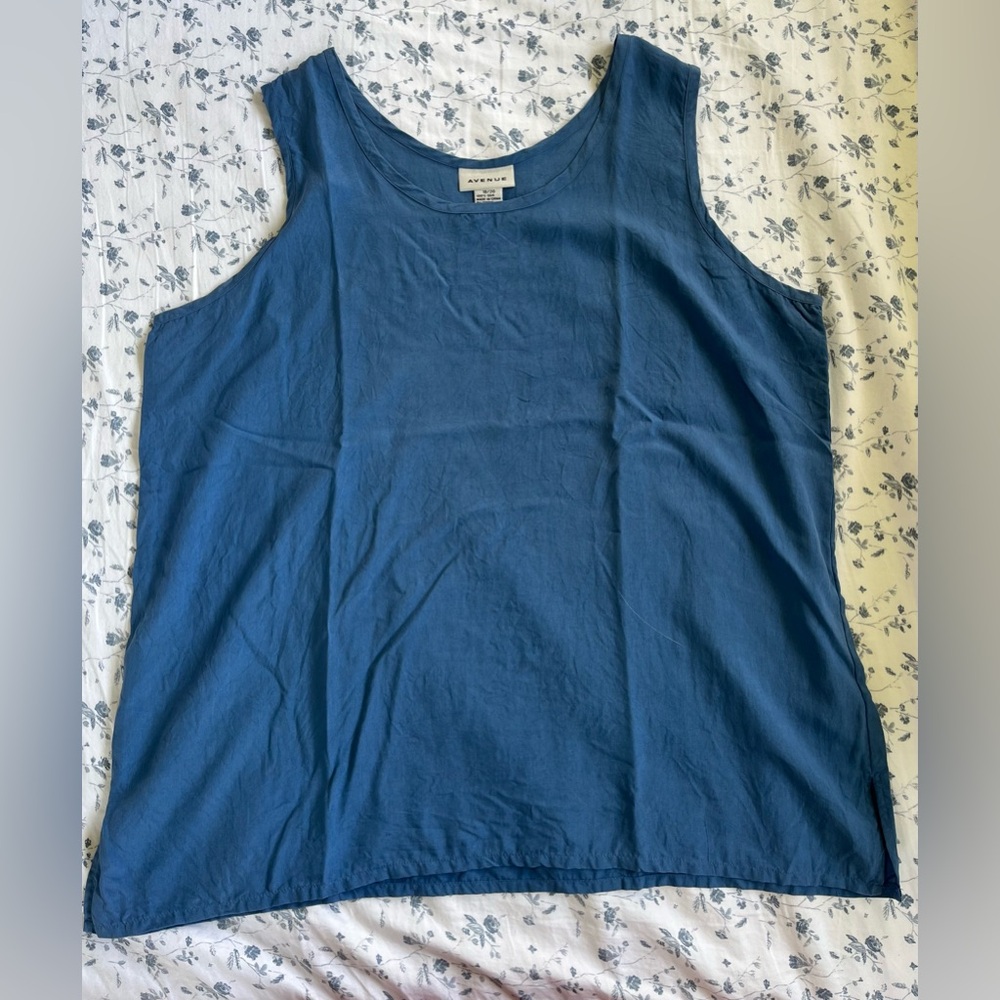 100% Silk Avenue Tank | Blue | Size 18/20 XXL